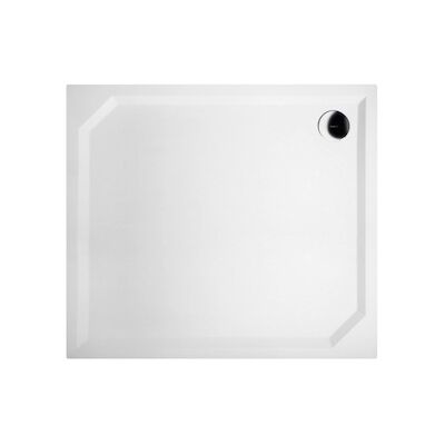 Douchebak Gegoten Marmer Sapho Sara 80x90x4 cm Rechthoek Wit