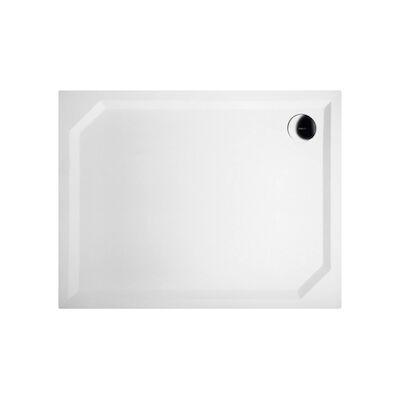Douchebak Gegoten Marmer Sapho Sara 90x70x4 cm Rechthoek Wit