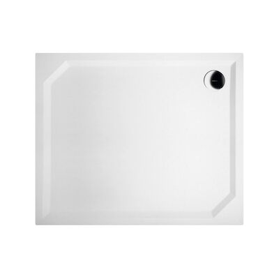 Douchebak Gegoten Marmer Sapho Sara 90x75x3.5 cm Rechthoek Wit