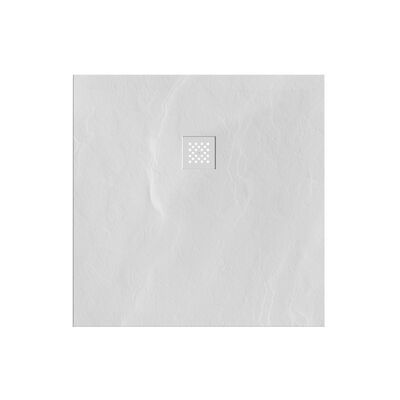 Douchebak Sanitop Just Creating Relievo Crag 100×100 cm Mat Wit