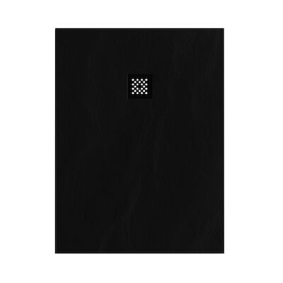 Douchebak Sanitop Just Creating Relievo Crag 90×120 cm Mat Zwart