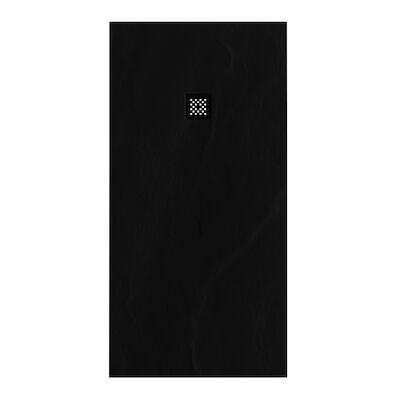 Douchebak Sanitop Just Creating Relievo Crag 90×180 cm Mat Zwart
