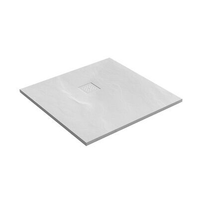 Douchebak Sanitop Just Creating Relievo Crag 90×90 cm Mat Wit