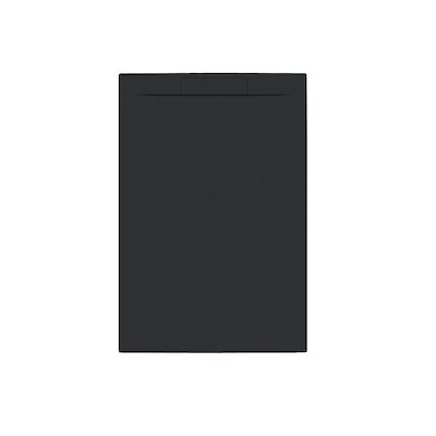 Douchebak + Sifon Allibert Rectangle 120×80 cm Mat Zwart