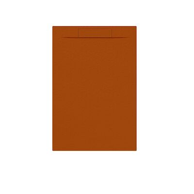 Douchebak + Sifon Allibert Rectangle 120×80 cm Satijn Koper Oranje