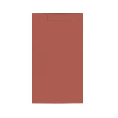 Douchebak + Sifon Allibert Rectangle 140×80 cm Mat Rood Terracotta