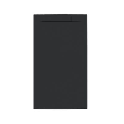 Douchebak + Sifon Allibert Rectangle 140×80 cm Mat Zwart