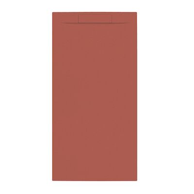 Douchebak + Sifon Allibert Rectangle 160×80 cm Mat Rood Terracotta