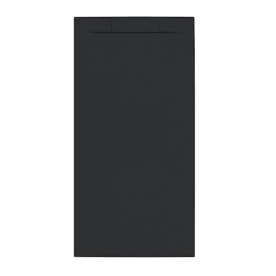 Douchebak + Sifon Allibert Rectangle 160×80 cm Mat Zwart