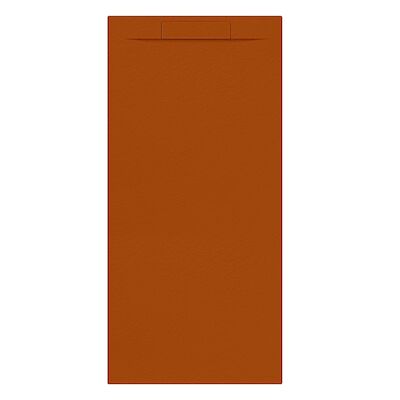 Douchebak + Sifon Allibert Rectangle 180×80 cm Satijn Koper Oranje