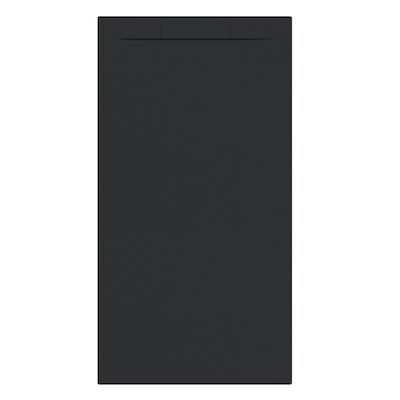Douchebak + Sifon Allibert Rectangle 180×90 cm Mat Zwart