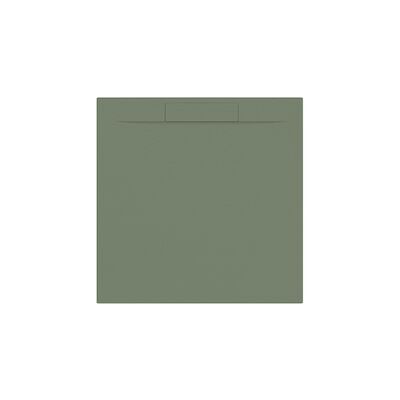 Douchebak + Sifon vierkant Allibert Luna Carre Mat Eucalyptus Groen