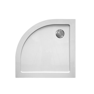 Douchebak VM Go Helion 90×3.5cm Composiet Kwartrond Wit Verstevigd