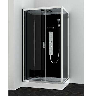 Douchecabine Allibert Gipsy 225x80x120 cm Rechthoek Frontale Instap Schuifdeur 4mm Helder Glas