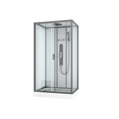 Douchecabine Allibert Uyuni 80×120 cm Hoekmodel Gunmetal