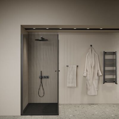 Douchecabine | BWS Gusma | 2 Deuren | 80x80x190 cm | Zwart