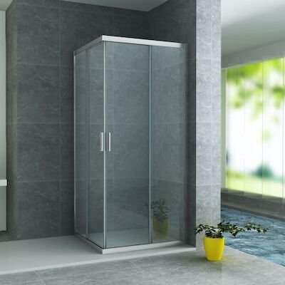 Douchecabine BWS Hayes 80x80x195 cm Chroom Profiel