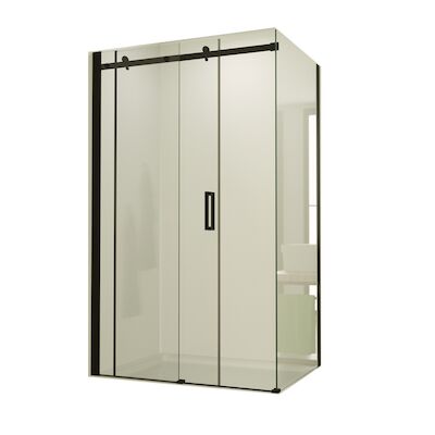 Douchecabine BWS Supreme 110×100 cm Nano Coating Mat Zwart Profiel