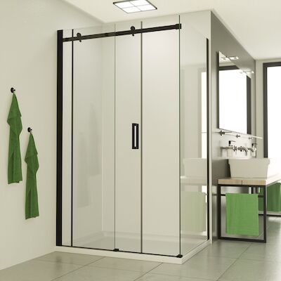 Douchecabine BWS Supreme 120×80 cm Nano Coating Mat Zwart Profiel