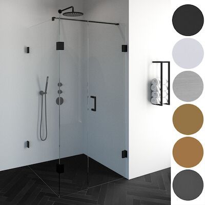 Douchecabine Compleet Just Creating Profielloos 3-Delig 100×160 cm RVS