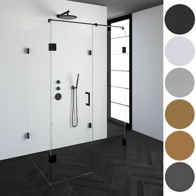 Douchecabine Compleet Just Creating Profielloos XL 100×200 cm Goud