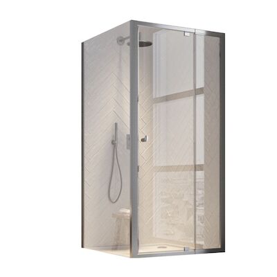 Douchecabine Sealskin Hooked Omkeerbaar Ruime Verstelbaarheid 90×90 cm Zilver