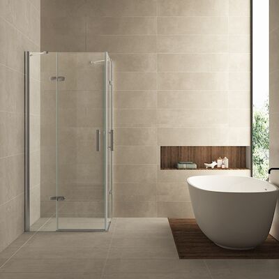 Douchecabine Wiesbaden hoek instap 2 deuren 90x90cm 8mm NANO coating