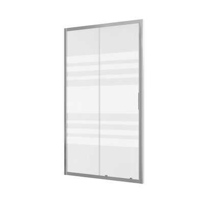Douchedeur Allibert Laja 1 schuifdeur 116-121 x 200 cm Gelijnd Chroom