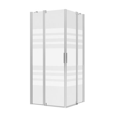 Douchedeur Allibert Laja Twee Zwaaideuren 86,5-89.5×200 cm Gelijnd Chroom
