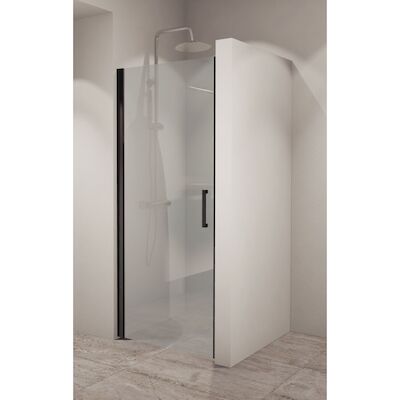 Douchedeur BWS Ironside Draaideur 100×200 cm Zwart