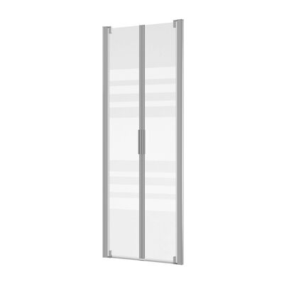 Douchedeuren Allibert Laja 2 Pendeldeuren 86-91 x 200 cm Gelijnd Chroom