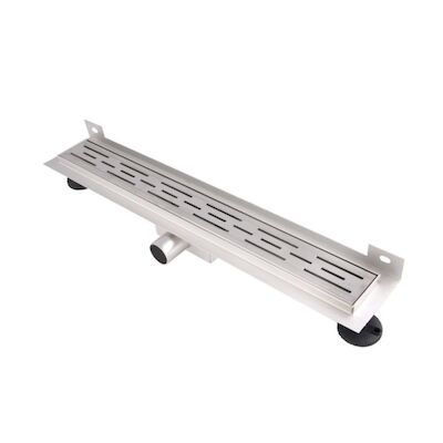 Douchegoot Brauer WallDrain RVS Geborsteld Muur Montage 90×7 cm Inclusief Standaard Rooster