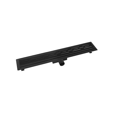 Douchegoot BWS Met Flens 60×7 Cm Mat Zwart