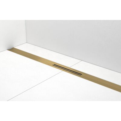 Douchegoot Easy Drain R-Line Clean Brushed Brass (Alle Maten)