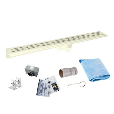 Douchegoot Flens BWS Met Uitneembaar Sifon 100 cm Mat Beige