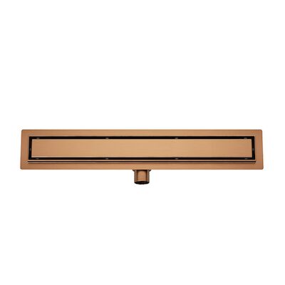 Douchegoot met Tegelrooster en Flens BWS Roos 90×7 Cm Geborsteld Brons Koper