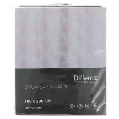Douchegordijn Differnz Boho Polyester 180×200 cm Roze