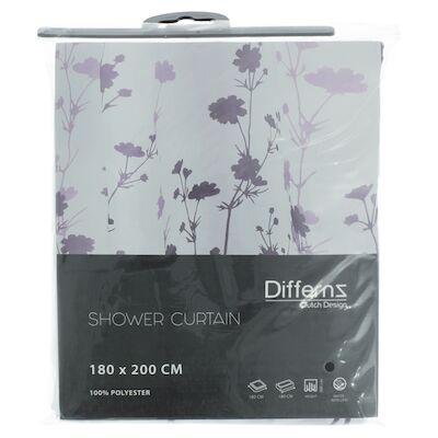 Douchegordijn Differnz Folia Polyester 180×200 cm Paars