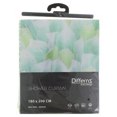 Douchegordijn Differnz Greens PEVA 180×200 cm Groen