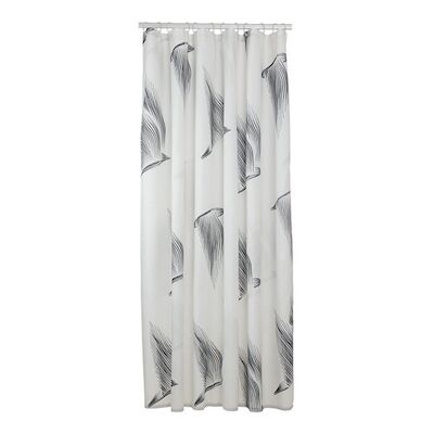 Douchegordijn Sealskin Birds 180×200 cm Polyester Zwart / Wit