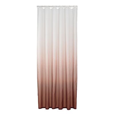 Douchegordijn Sealskin Blend 180×200 cm Polyester Donkerroze / Wit