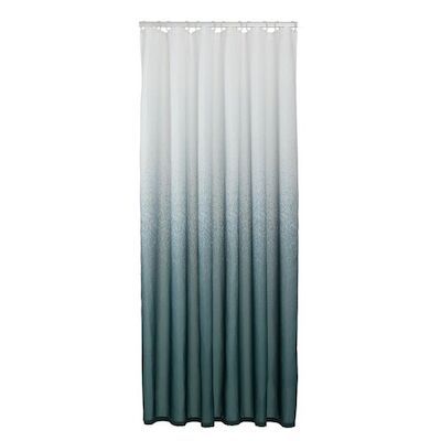 Douchegordijn Sealskin Blend 180×200 cm Polyester Groen / Wit