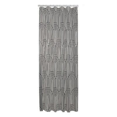 Douchegordijn Sealskin Brave 180×200 cm PEVA Zwart / Wit