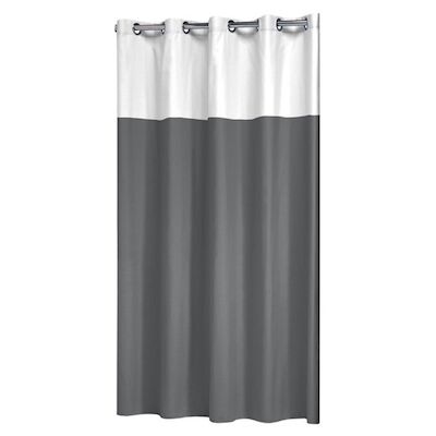 Douchegordijn Sealskin Double Polyester / Katoen 180×200 Grijs