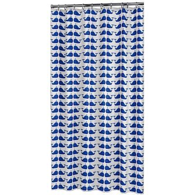 Douchegordijn Sealskin Whale 180×200 cm PEVA Blauw