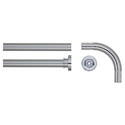 Douchegordijnstangset Seallux diameter 28 mm 90×90 cm Chroom