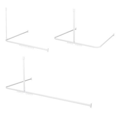 Douchegordijnstangset Sealskin Easy Roll 90x90x90 cm Wit