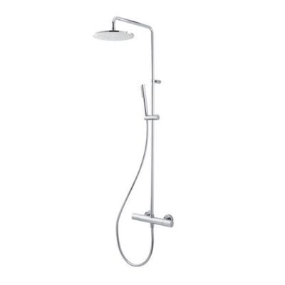 Douchekolom BWS Living Spa Met Opbouw Thermostaat 20 cm Met Handdouche Chroom