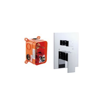 Douchekraan Best Design Monte Mengkraan met Inbouwdeel 2-Weg 1/2″ Rechthoek