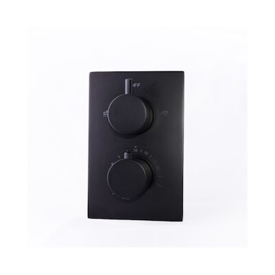 Douchekraan Inbouw Compleet BWS Nero 20×13 cm Thermostatisch Mat Zwart